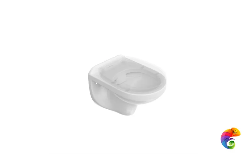 KPRO.wc.02 Унитаз KPRO подвесной безободковый с крепежом и сиденьем, белый глянцевый