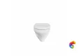 KPRO.wc.02 Унитаз KPRO подвесной безободковый с крепежом и сиденьем, белый глянцевый