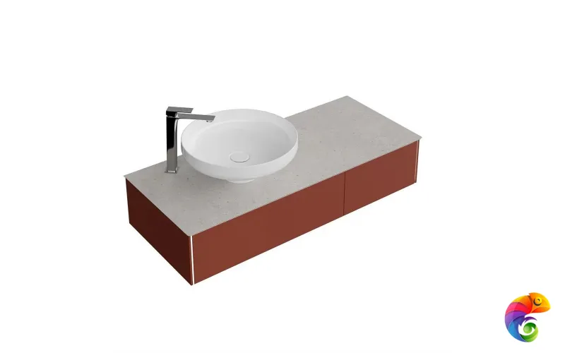 SG519920RL120Ta2L Спец. изделие декоративное для накладных раковин SAFI Риккарди 120 см, серый светлый матовый