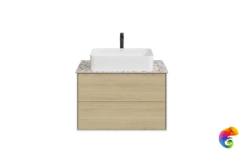 KMPMCb80MVc2 Тумба PLAZA Modern подвесная 80, push, 2 ящика, дуб виченца