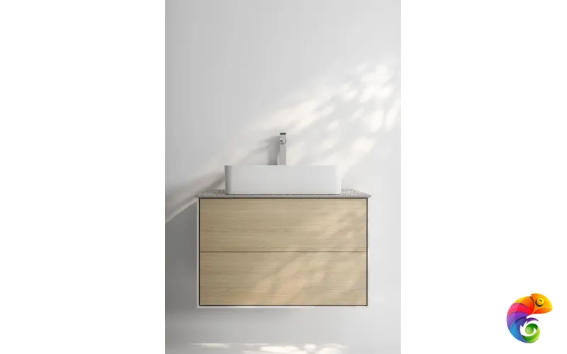 KMPMCb80MVc2 Тумба PLAZA Modern подвесная 80, push, 2 ящика, дуб виченца