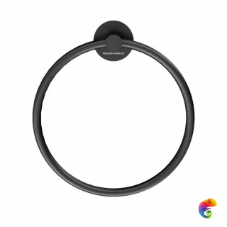 IS.04.KM.BLK.M Полотенцедержатель кольцевой Isola/Изола настенный, черный матовый