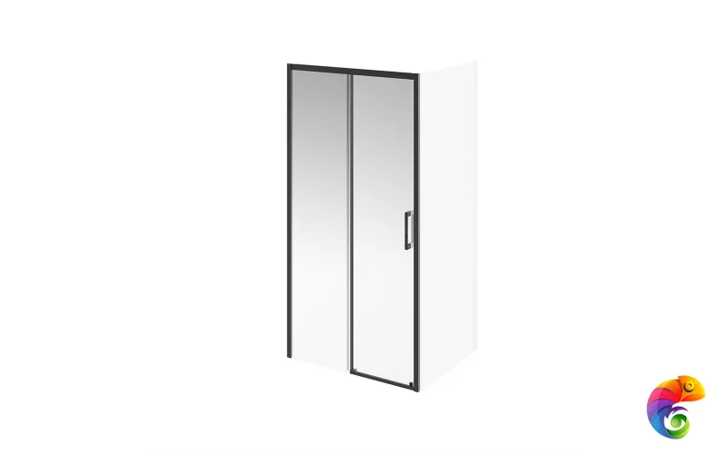 VE.100.SD.BLK.M Душевая дверь VETRO, раздвижная, 100х195, матовый черный