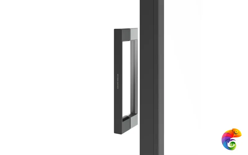 VE.100.SD.BLK.M Душевая дверь VETRO, раздвижная, 100х195, матовый черный