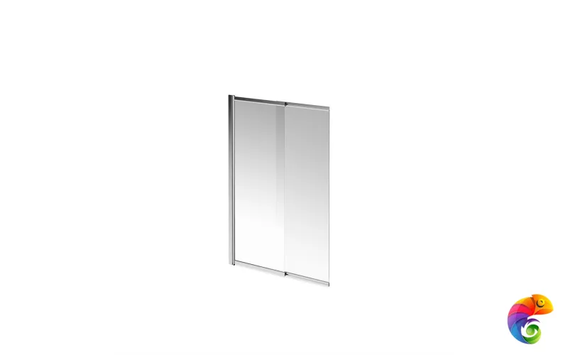 VE.100.BSD.CR Шторка на ванну VETRO, раздвижная, 100х150, хром