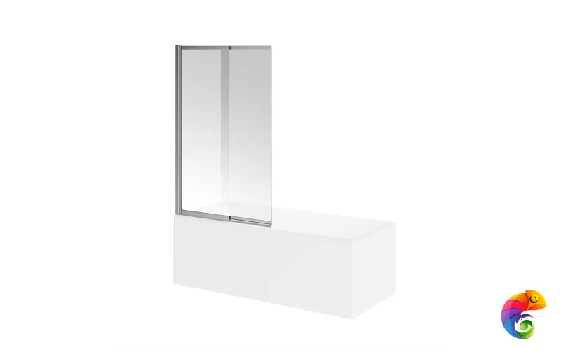 VE.100.BSD.CR Шторка на ванну VETRO, раздвижная, 100х150, хром