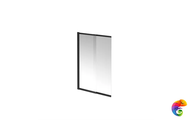 VE.100.BSD.BLK.M Шторка на ванну VETRO, раздвижная, 100х150, матовый черный