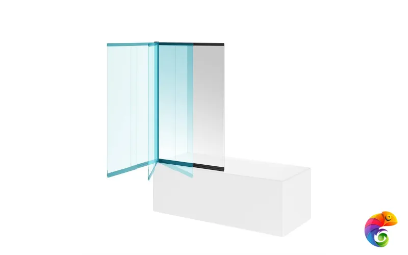 VE.100.BSD.BLK.M Шторка на ванну VETRO, раздвижная, 100х150, матовый черный