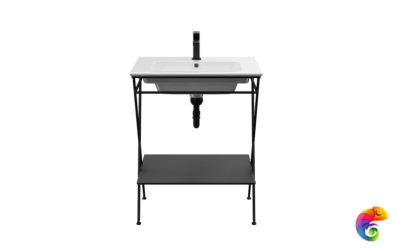 PIA.N.65\BLK Металлическая структура PIANO Next напольная 65, черная матовая