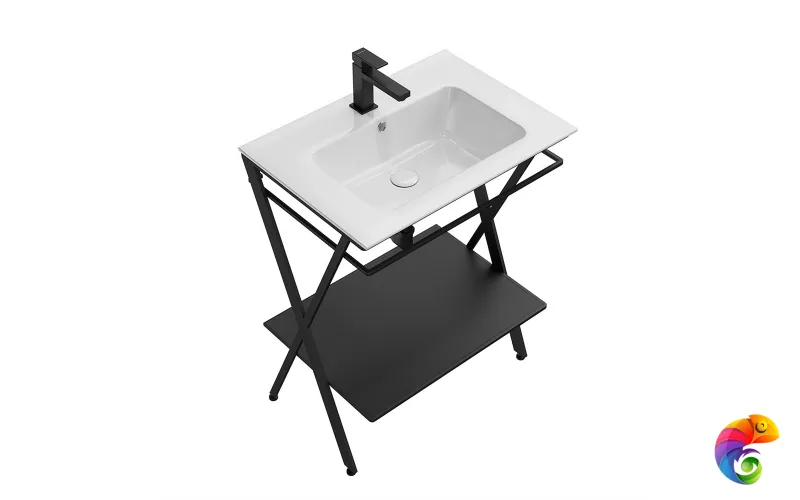 PIA.N.65\BLK Металлическая структура PIANO Next напольная 65, черная матовая