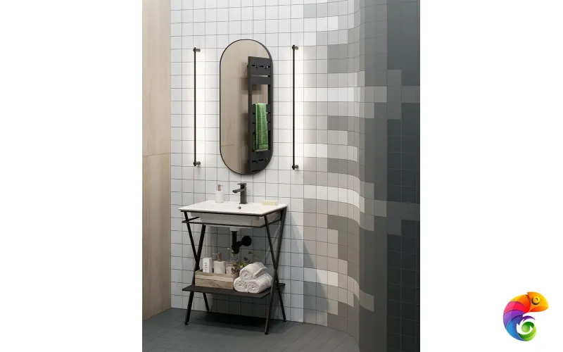 PIA.N.65\BLK Металлическая структура PIANO Next напольная 65, черная матовая