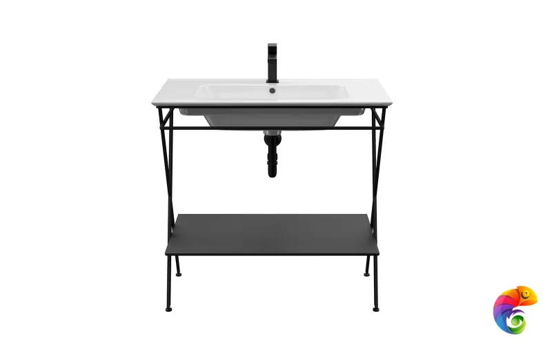 PIA.N.85\BLK Металлическая структура PIANO Next напольная 85, черная матовая