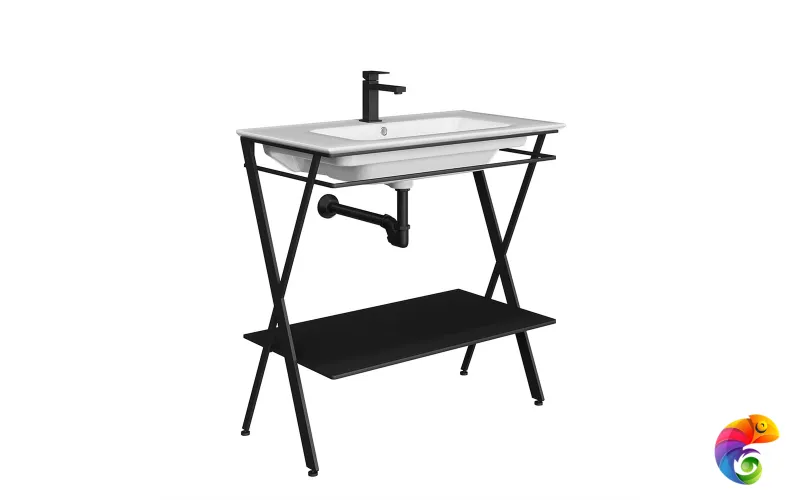 PIA.N.85\BLK Металлическая структура PIANO Next напольная 85, черная матовая