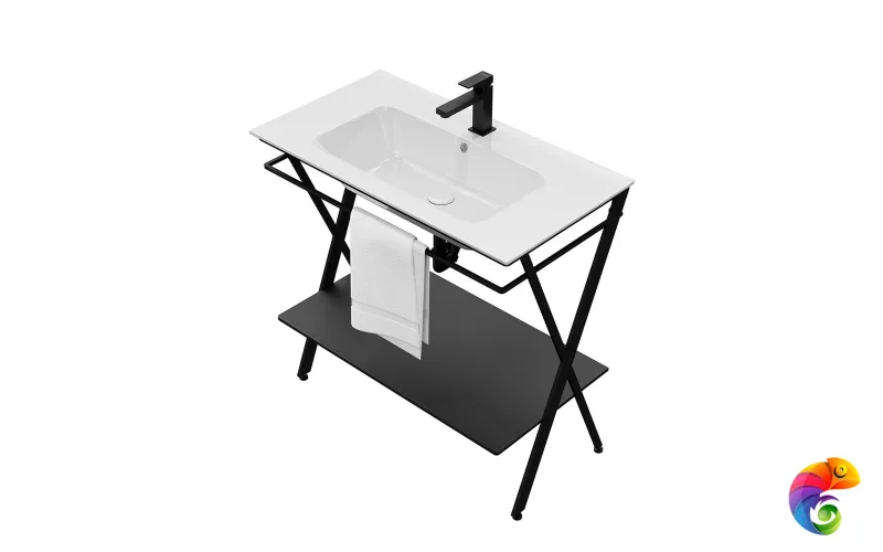 PIA.N.85\BLK Металлическая структура PIANO Next напольная 85, черная матовая