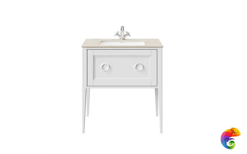 PL.CN.80.1\WHT.M Тумба PLAZA Classic NEO напольная с ящиком 80, белая матовая