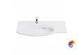 RV.wb.100Lh Раковина RIVA мебельная левая с крепежом 100, белая глянцевая