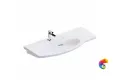 RV.wb.100Lh Раковина RIVA мебельная левая с крепежом 100, белая глянцевая