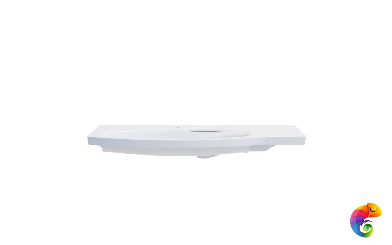 RV.wb.100Lh Раковина RIVA мебельная левая с крепежом 100, белая глянцевая