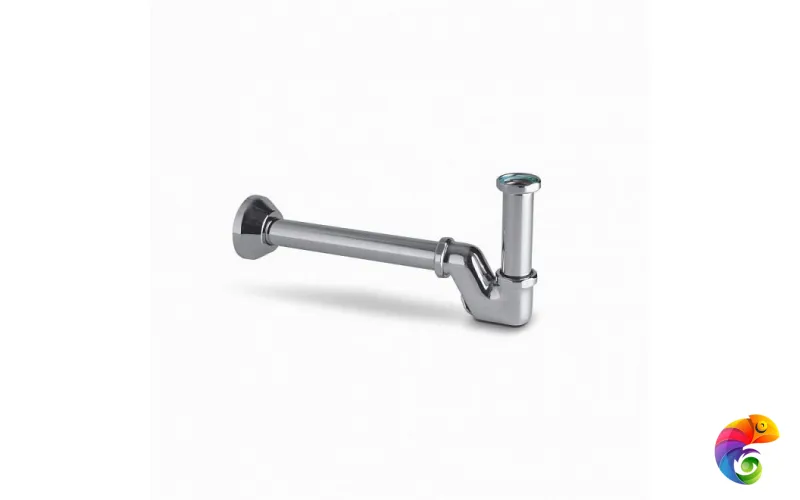 212KM.21.018 Сифон для раковины с декоративной накладкой хром