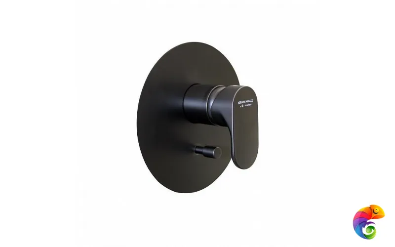 69470EKM.01.093 Встроенный однорычажный смеситель д/душа с переключателем на 2 потока матовый черный