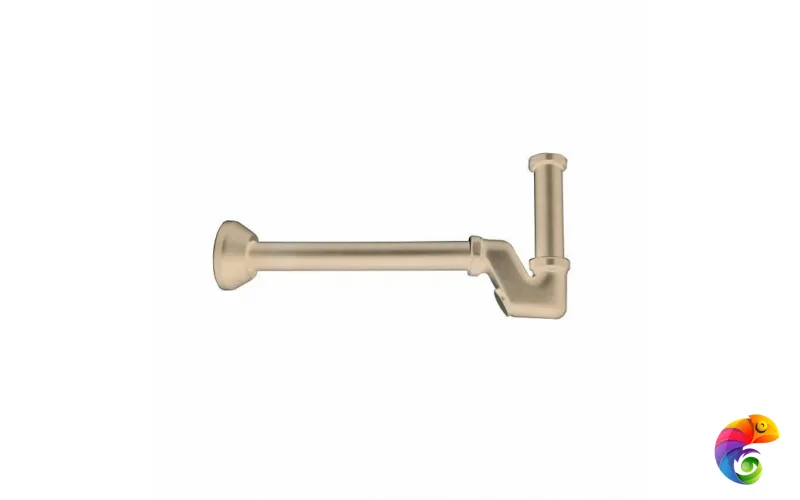 212KM.M0.071 Сифон для раковины с декоративной накладкой золотой атласный