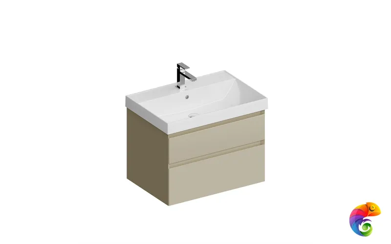 CUB.70.2/LIM Тумба CUBO подвесная с ящиками 70, лимо матовая