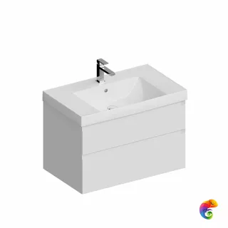CUB.80.2/WHT.M Тумба CUBO подвесная с ящиками 80, белая матовая