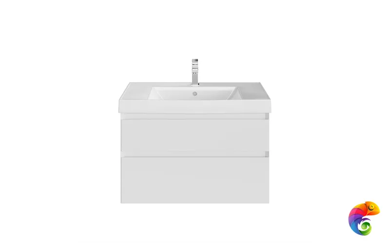 CUB.80.2/WHT.M Тумба CUBO подвесная с ящиками 80, белая матовая