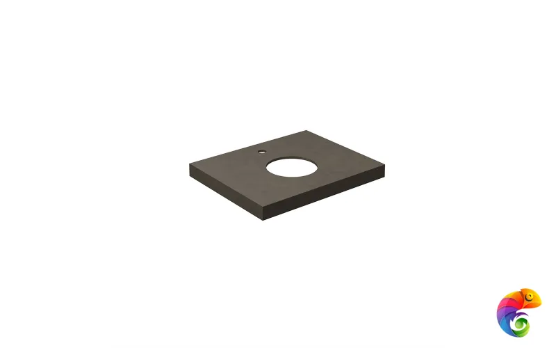 CN60.DD507020R Спец. изделие декоративное из керамогранита Про Чементо 60x48, коричневый тёмный матовый