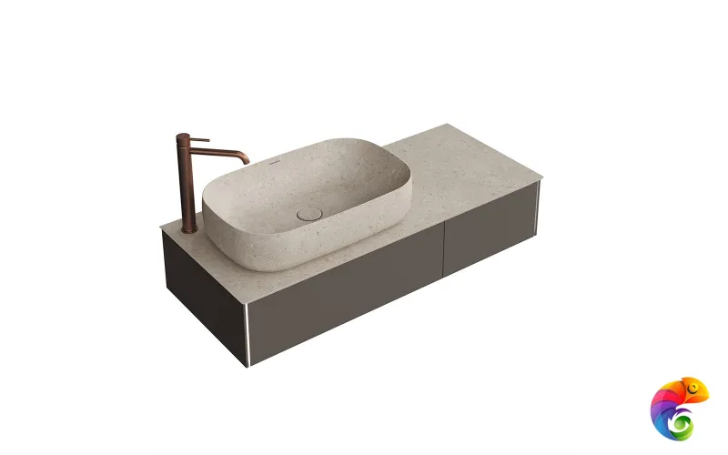 MA.120.2/EGR.M Тумба MAGICA подвесная 120, 2 ящика, вечерний серый матовый