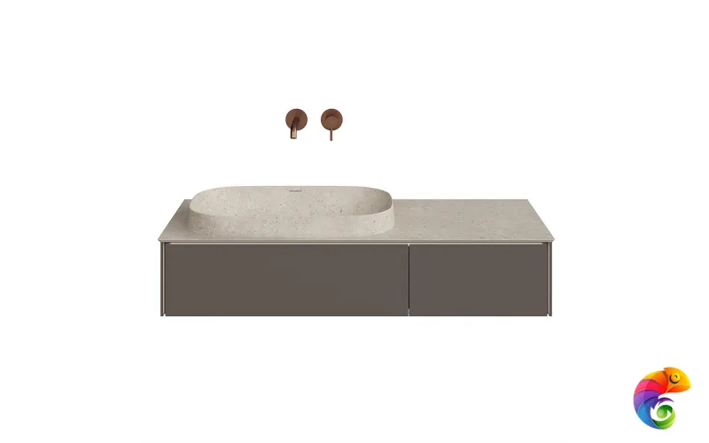 MA.120.2/EGR.M Тумба MAGICA подвесная 120, 2 ящика, вечерний серый матовый