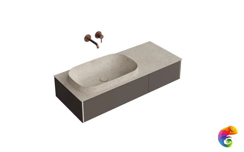 MA.120.2/EGR.M Тумба MAGICA подвесная 120, 2 ящика, вечерний серый матовый