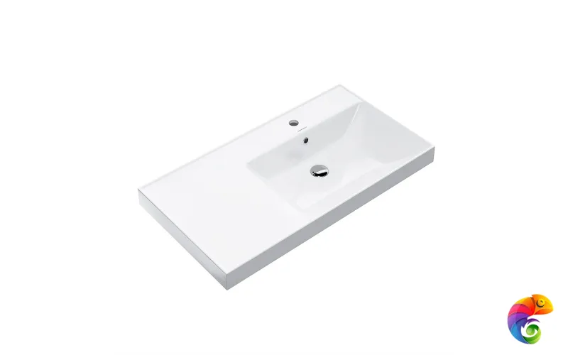 CU.wb.90rh Раковина CUBO 90 см правая с крепежом