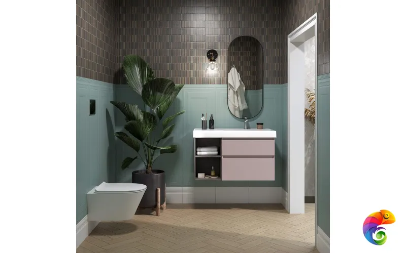 CU.wb.90rh Раковина CUBO 90 см правая с крепежом