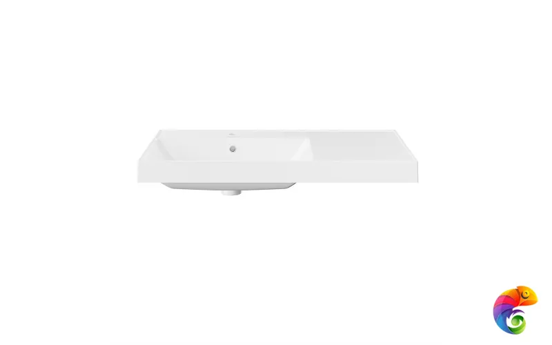 CU.wb.90lh Раковина CUBO 90 см, левая с крепежом