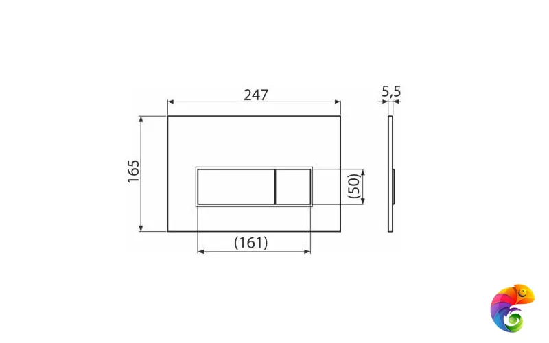 M57KM.RGM Кнопка управления для скрытых систем инсталляции, розовое матовое золото