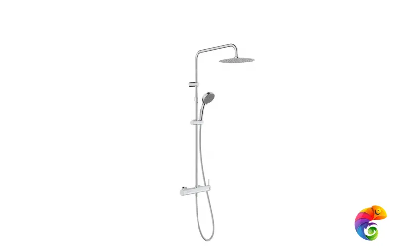 8236KM.21.018 Душевая колонна NOTA на 2 потока с механическим смесителем с  ручным душем на 5 режимов, хром