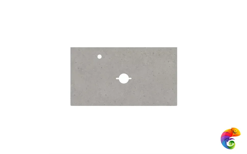 SG519920RL90Ta2 Спец. изделие декоративное для накладных раковин SAFI Риккарди 90 см, серый светлый матовый