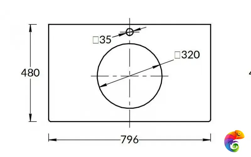 KM6012G0501RP80Ic2 Спец. изделие декоративное для полувстраиваемых раковин Про Чементо 80 см, серый светлый натуральный