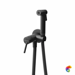 FO.403.KM.BLK.M Смеситель с гигиеническим душем встроенного монтажа Фонте, черный матовый