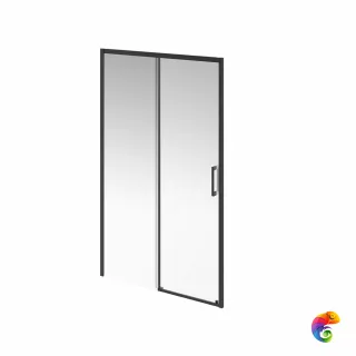 VE.120.SD.BLK.M Душевая дверь VETRO, раздвижная, 120х195, матовый черный