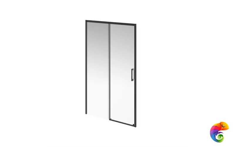 VE.120.SD.BLK.M Душевая дверь VETRO, раздвижная, 120х195, матовый черный
