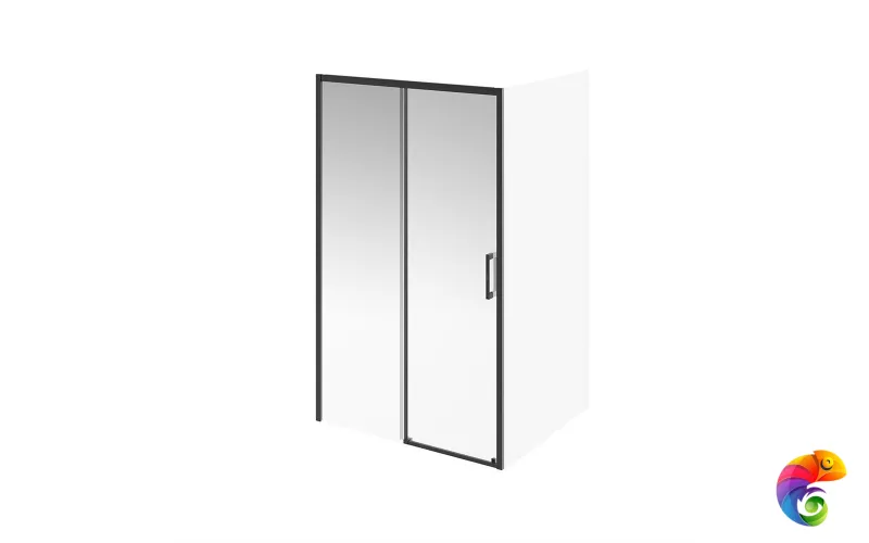 VE.120.SD.BLK.M Душевая дверь VETRO, раздвижная, 120х195, матовый черный