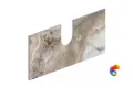 COb.VT279\56 Спец.дек.изделие CONO (задняя стенка) из Onice бежевый 55, с вырезом под сифон