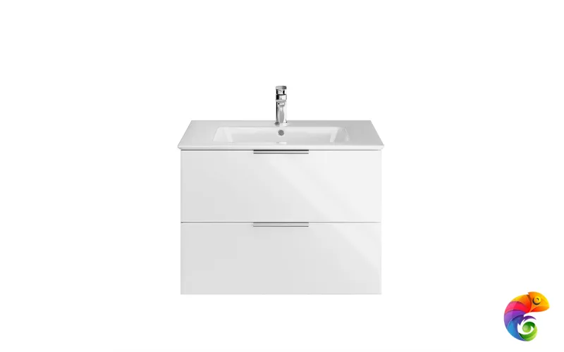 PI.F.75\WHT Тумба PIANO Forte подвесная 75 см, 2 ящика, белый глянцевый