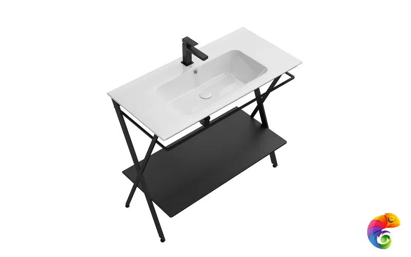 PIA.N.95\BLK Металлическая структура PIANO Next напольная 95, черная матовая