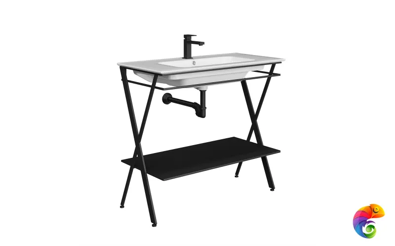 PIA.N.95\BLK Металлическая структура PIANO Next напольная 95, черная матовая