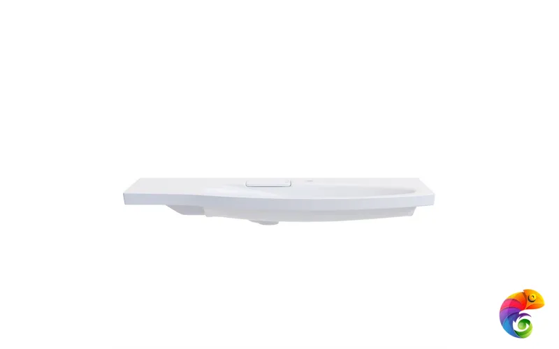 RV.wb.100Rh Раковина RIVA мебельная правая с крепежом 100, белая глянцевая