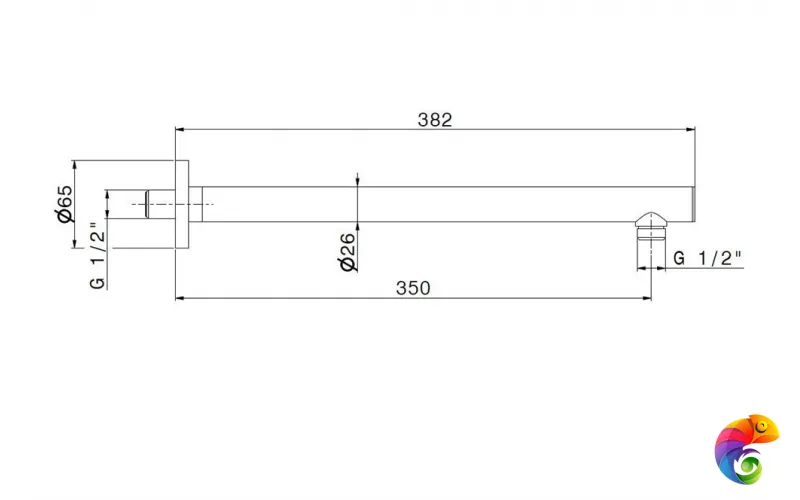 27670KM.21.018 Круглая настенная насадка для душа OLE, хром