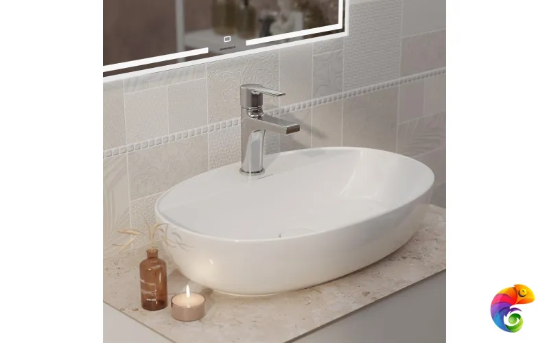 P4CR205ZNKM Смеситель SONATA для раковины без донного клапана, хром